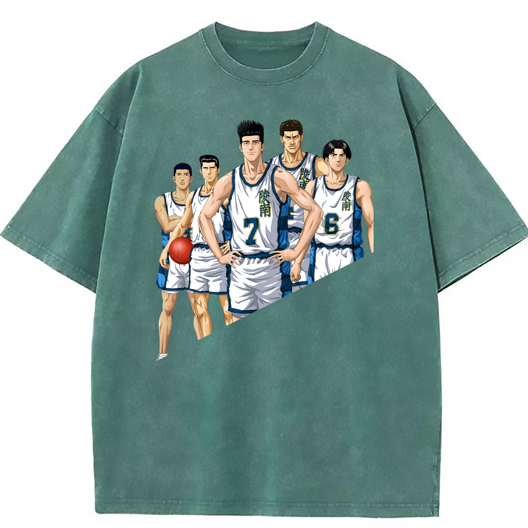 （画像用） SLAM DUNK／スラムダンク 綿100% ヴィンテージ風 半袖Tシャツ（フロントプリント）